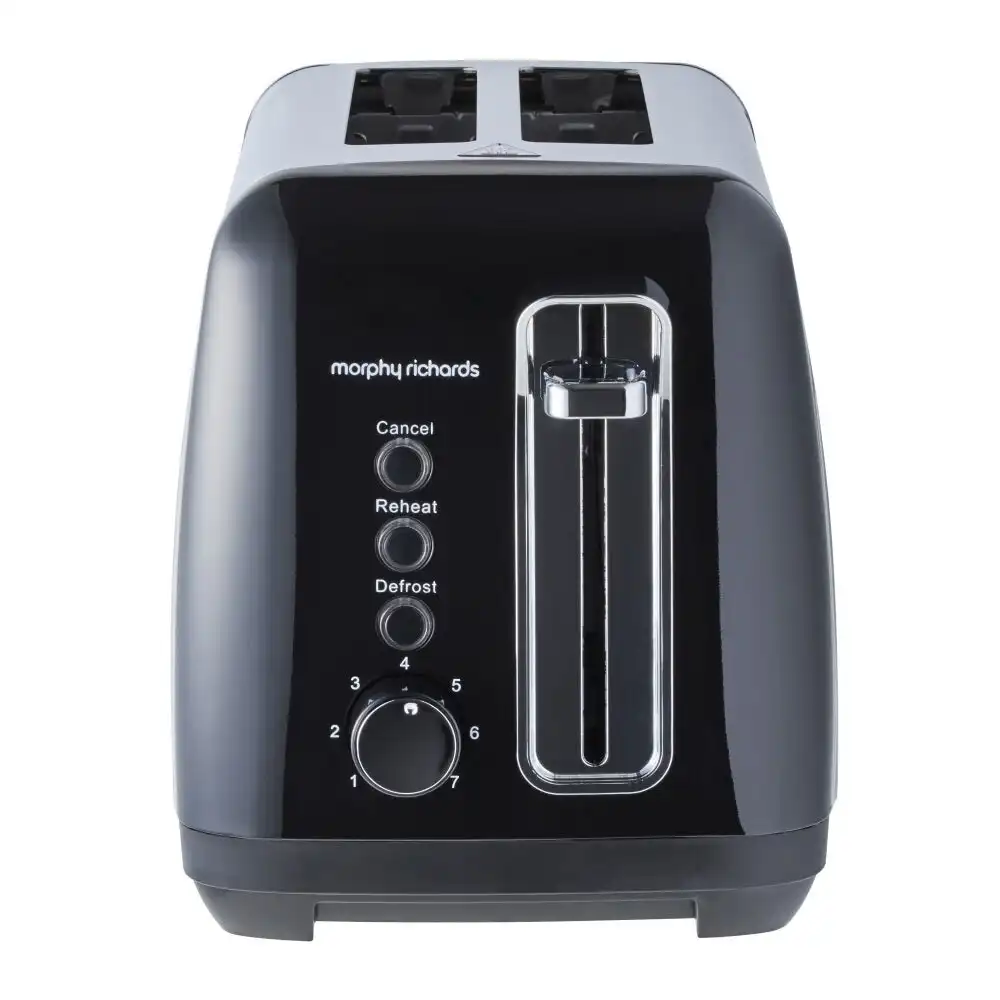 Morphy Richards Equip Bread Toaster 2 Slice Electric 950W Reheat/Defrost Black