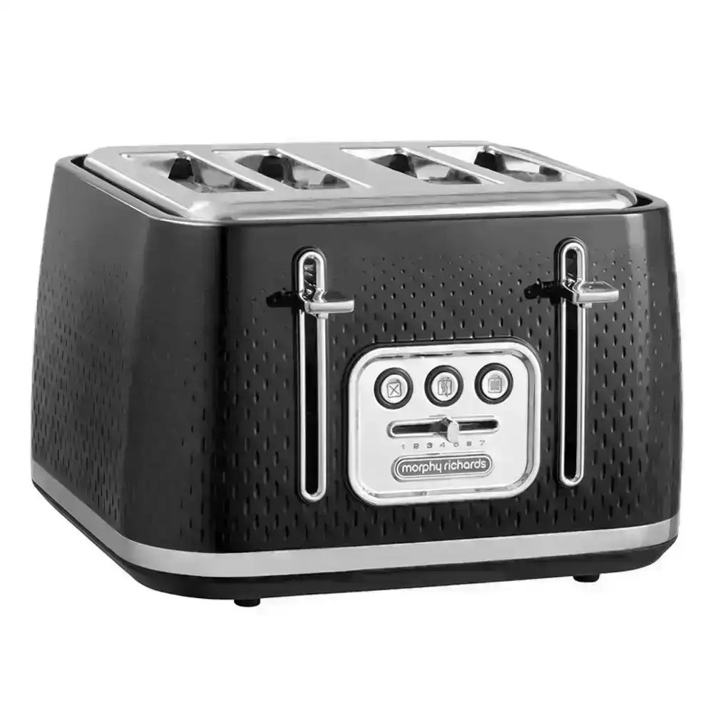 Morphy Richards 30cm Electric 1800W Verve 4 Slice/2 Slots Bread Toaster Black