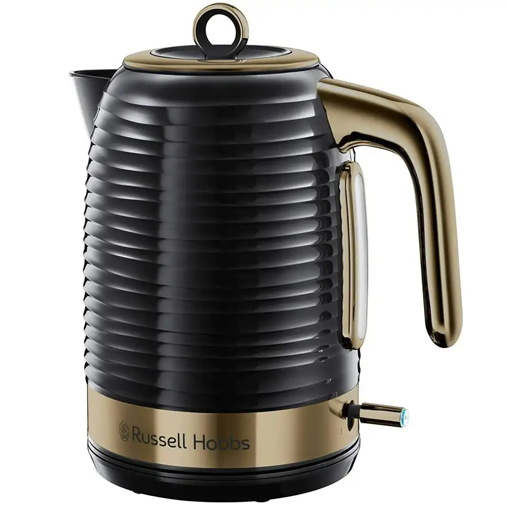 Russell Hobbs 1.7L Inspire Brass Jug/Kettle Electric Water Boiler Kitchen Black