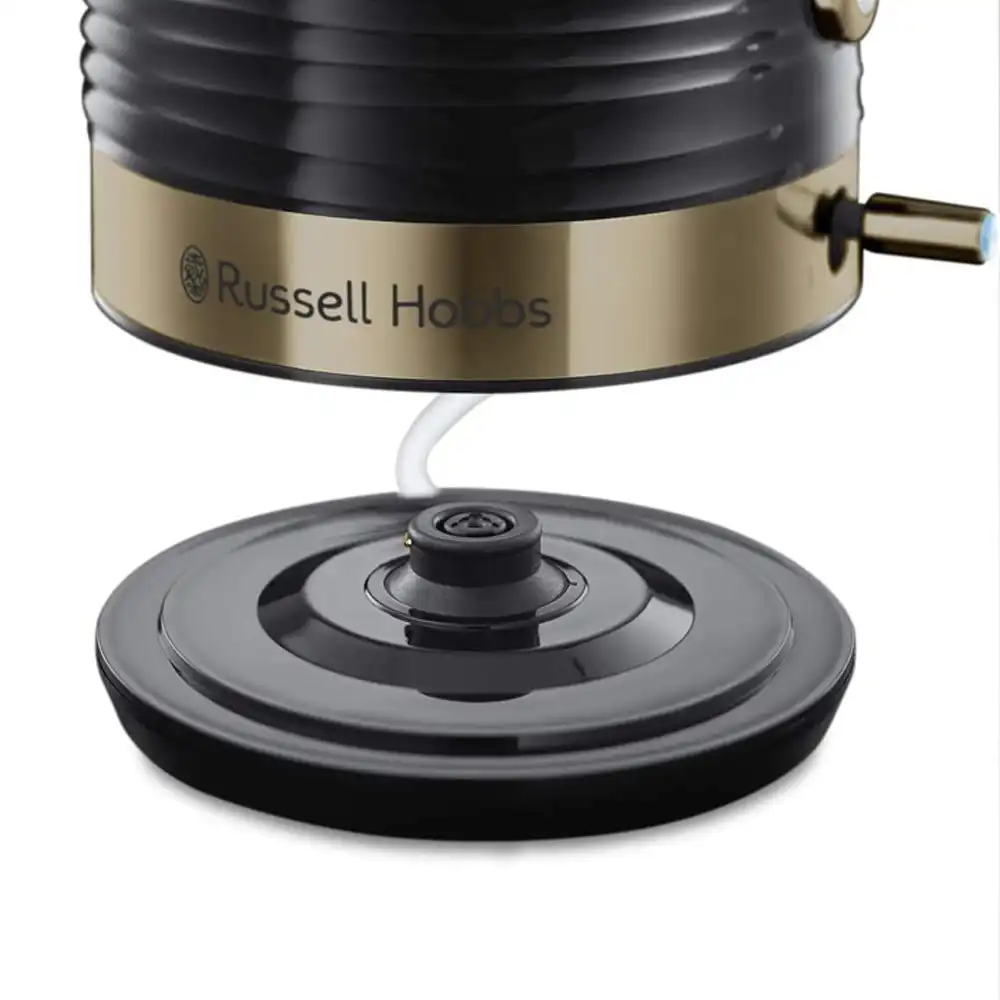 Russell Hobbs 1.7L Inspire Brass Jug/Kettle Electric Water Boiler Kitchen Black