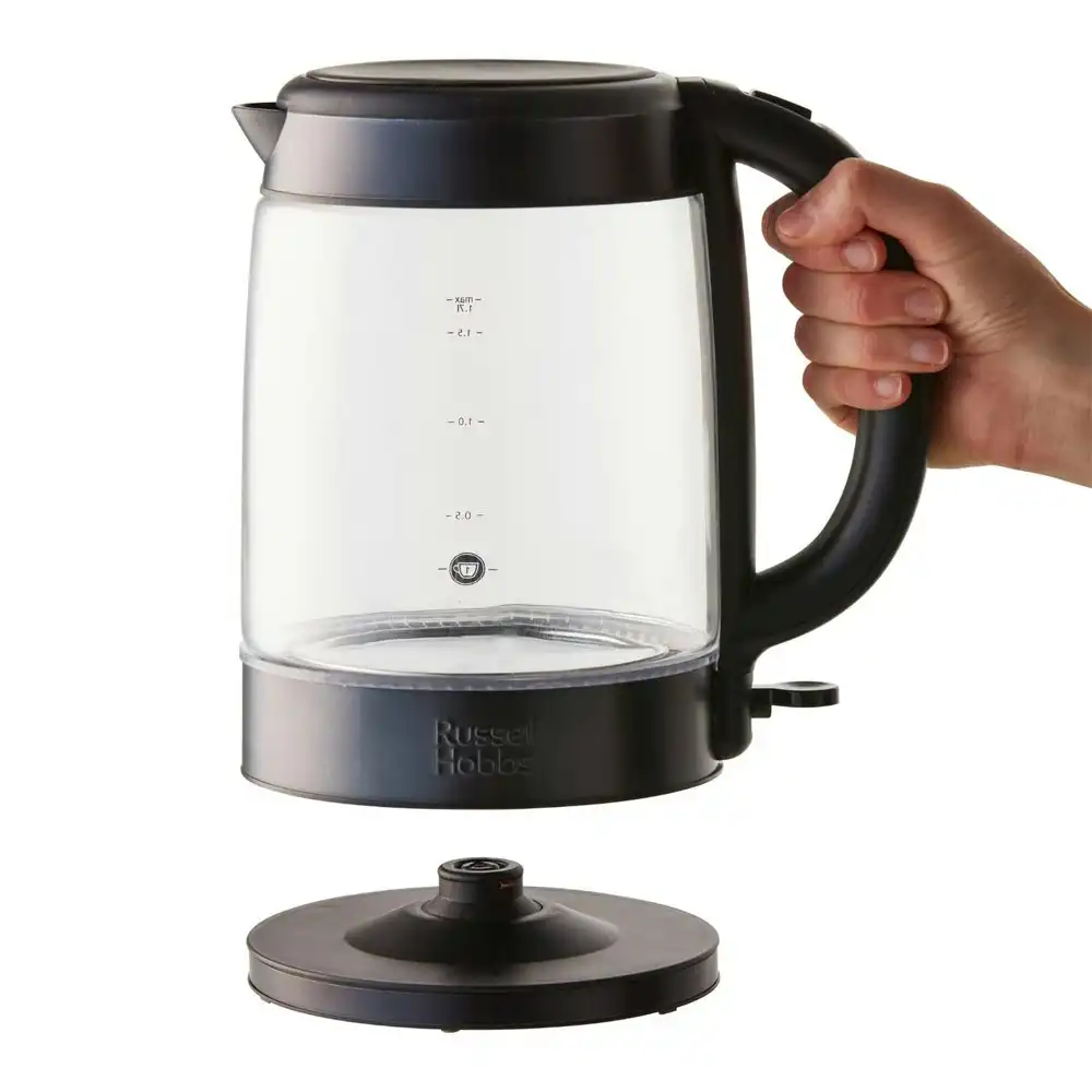 Russell Hobbs RHK172BCH Electric Brooklyn Stainless Steel 1.7L Glass Kettle BLK