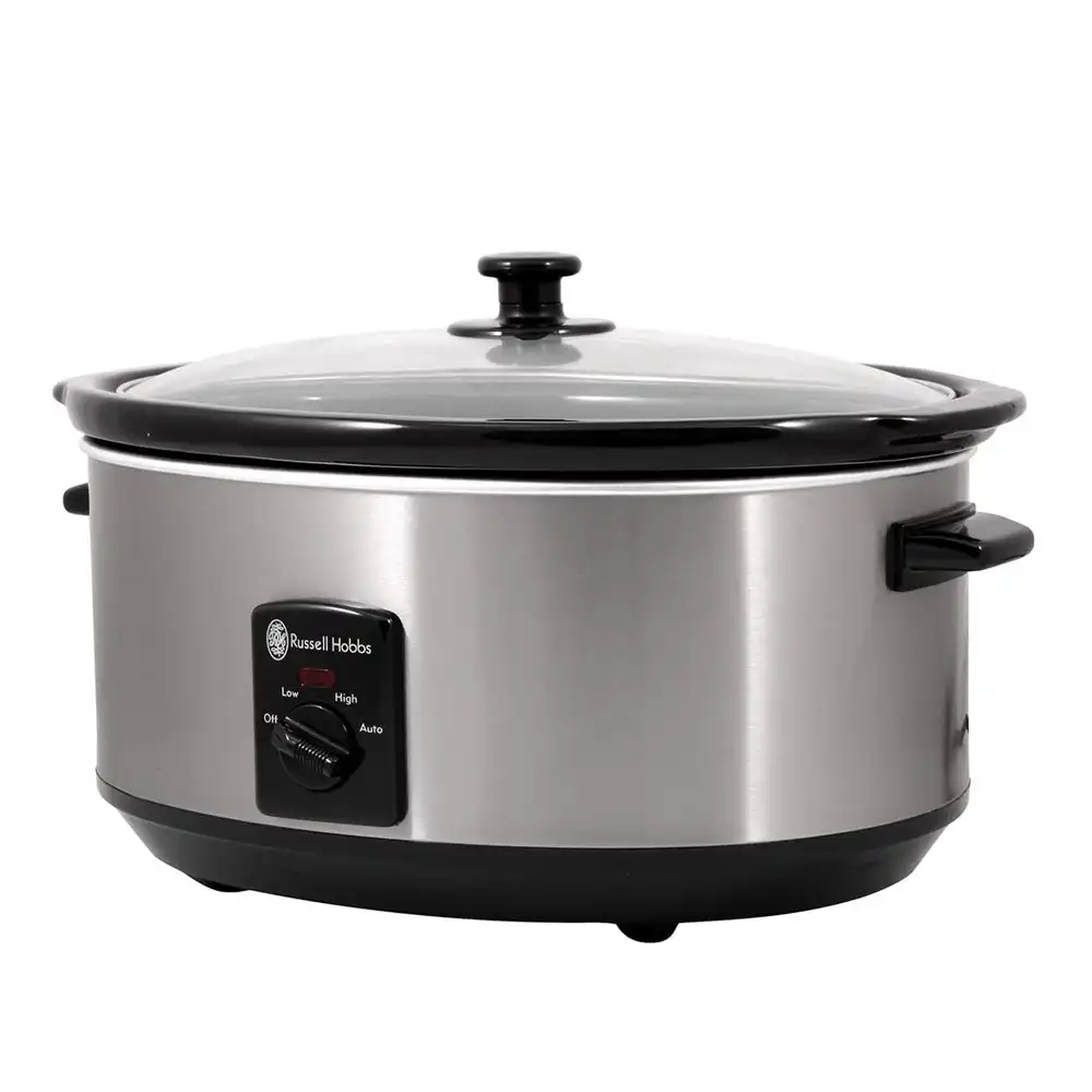 Russell Hobbs RHSC600 Electric 6L/320W Oval Slow Cooker Pot Stainless Steel SLV