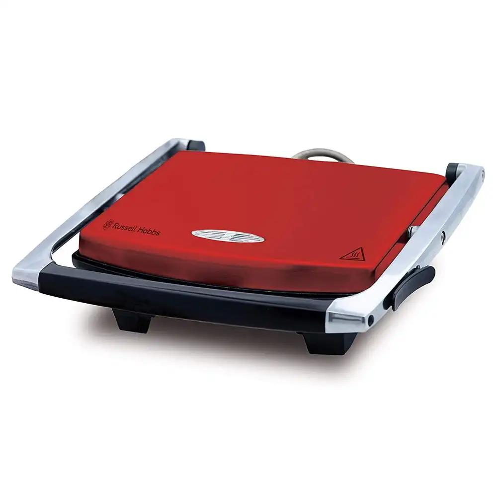 Russell Hobbs RHSP801REDE Non-Stick Electric 2100W 4-Slice Sandwich Press Red