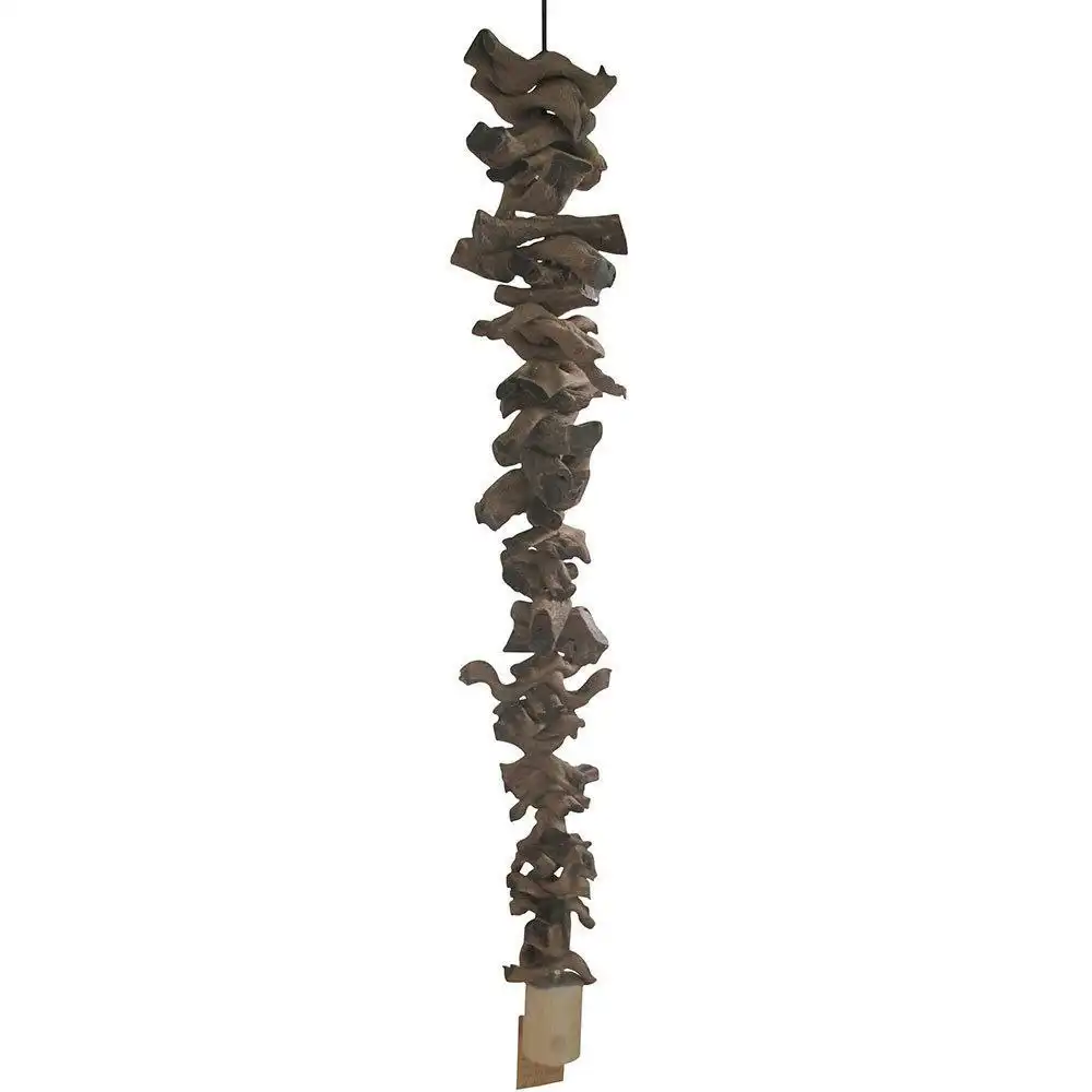 Rattan Zen 92cm Pendant Lamp Natural Wood Wooden Light Lighting Decor 90cm Cord