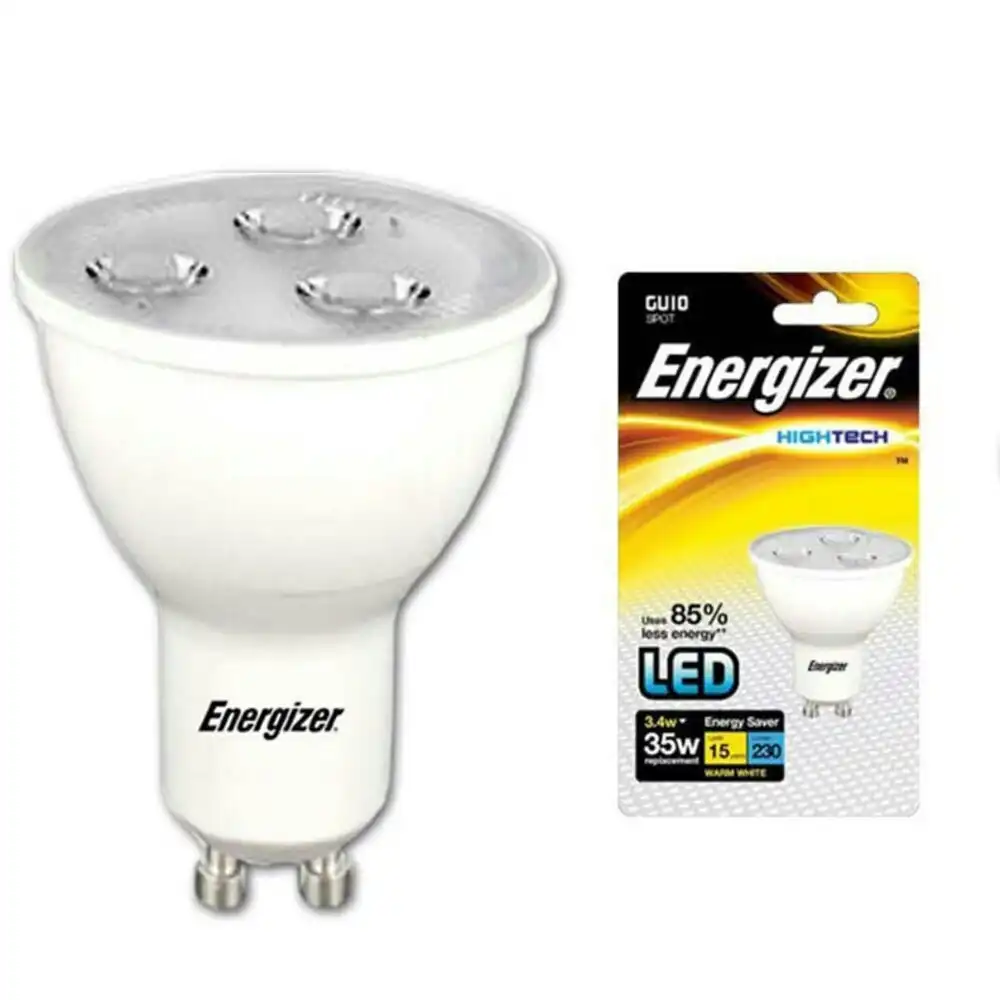 Energizer LED GU10 3.4w 220V Warm White Downlight Spot Light Bulb Lamp Bulb