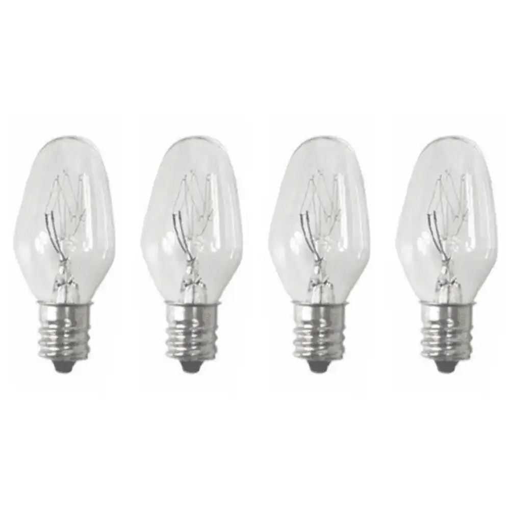 Sansai 4pk 7W/240V E14 Replacement Warm Light  Bulb Clear for Night Light /Lamps