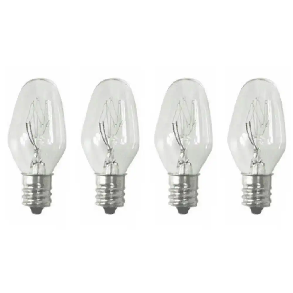 Sansai 4pk 7W/240V E14 Replacement Warm Light  Bulb Clear for Night Light /Lamps
