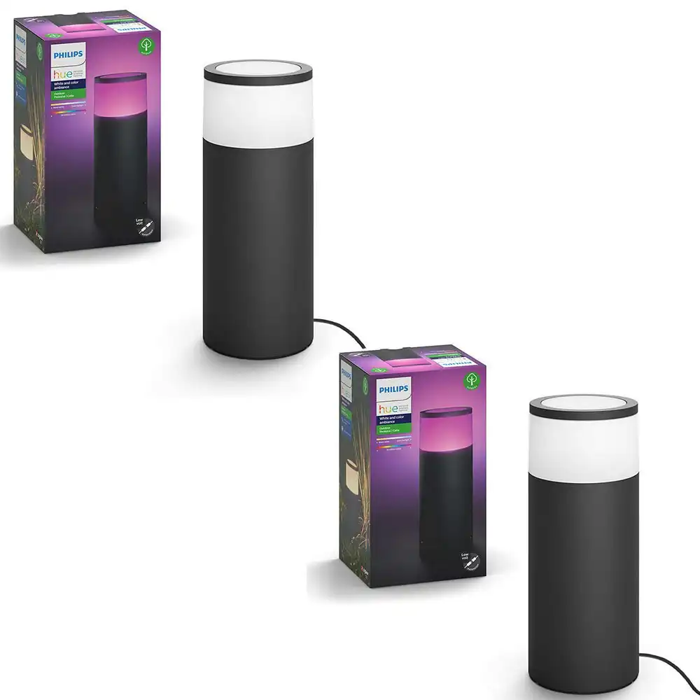 2PK Philips Hue Outdoor Pedestal Colour Ambiance LED Light/Lighting Extension
