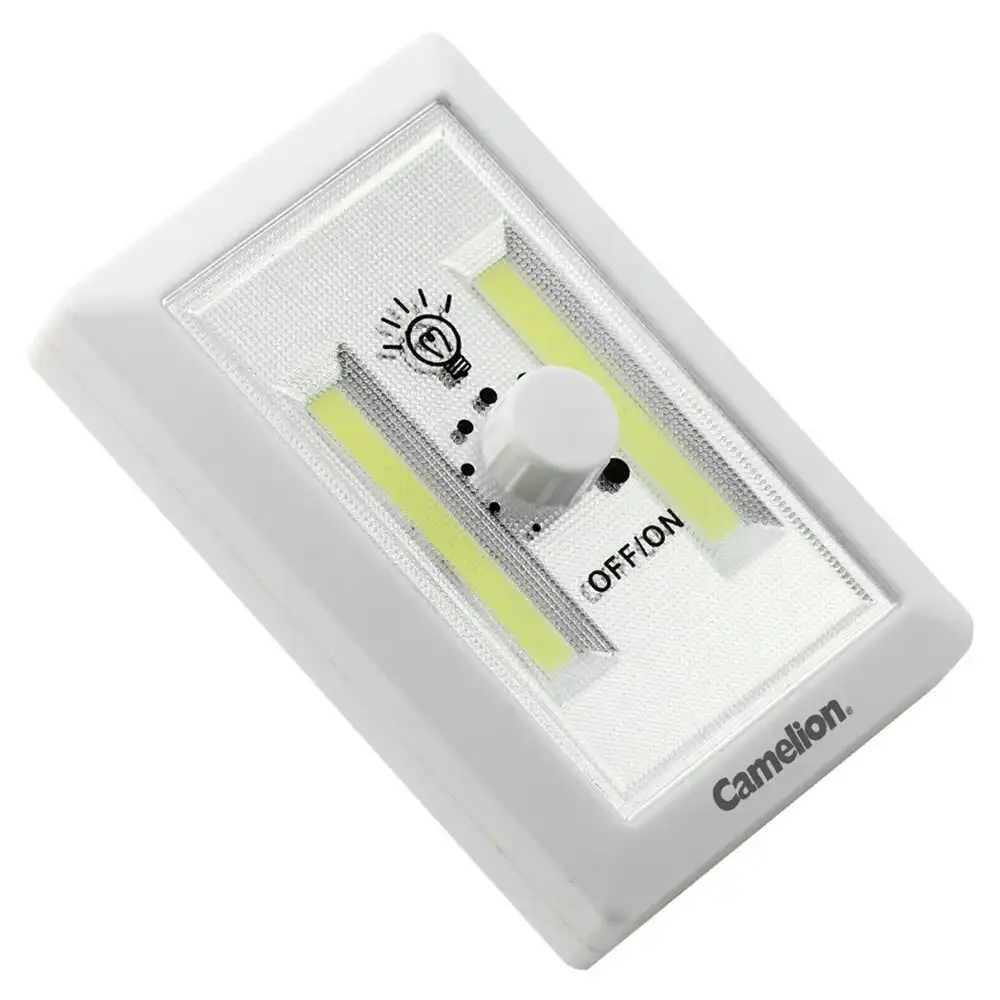 Camelion Portable Light Double 3W COB LED w/ Wall Mount & Dimmer Knob Switch