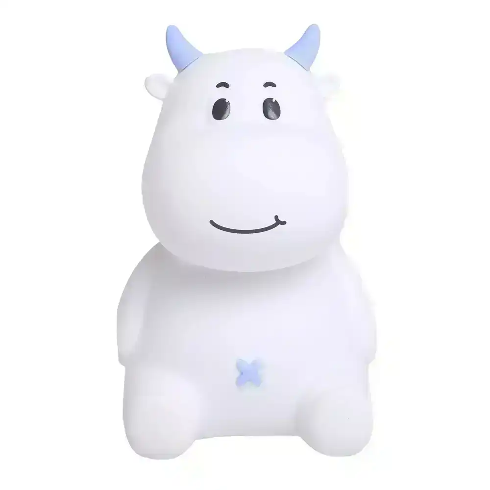 Homedics MyBaby Comfort Creatures Cow 15cm Night Light USB Rechargeable LED Blue