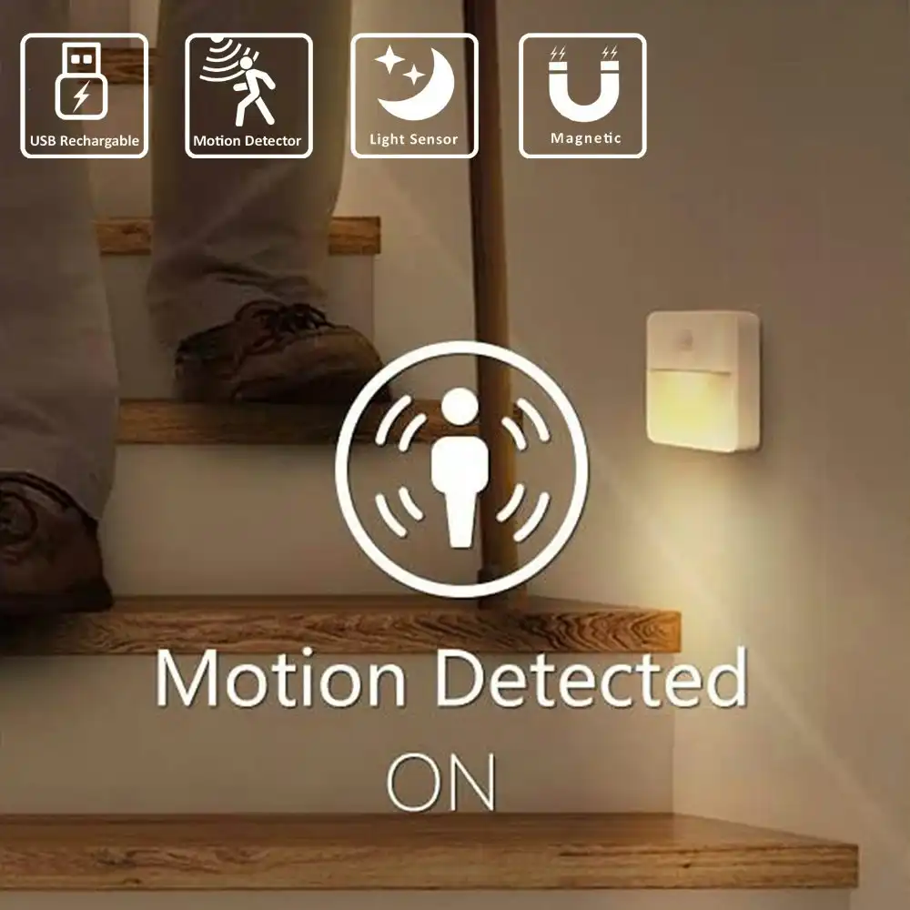 Sansai Slimline Motion Sensor Rechargeable Night Light/Lamp Home Decor/Lighting
