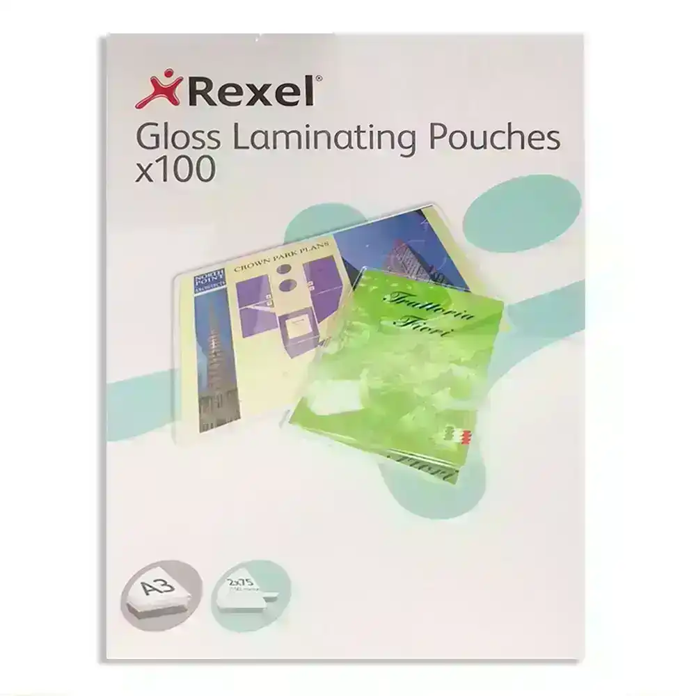 100pc Rexel A3 Laminating Pouches/Sheets 150 Micron f/Document/Photos Protection