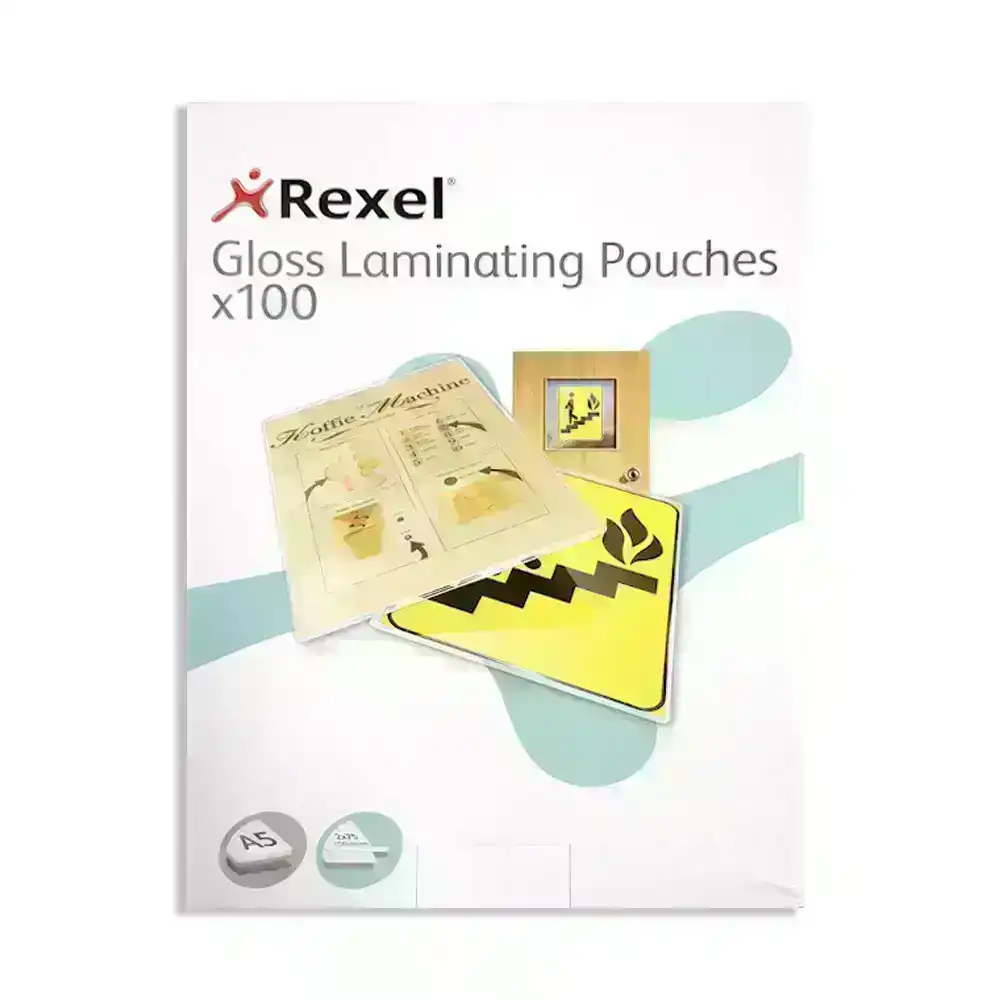 100pc Rexel A5 Laminating Pouches/Sheets 150 Micron f/Document/Photos Protection