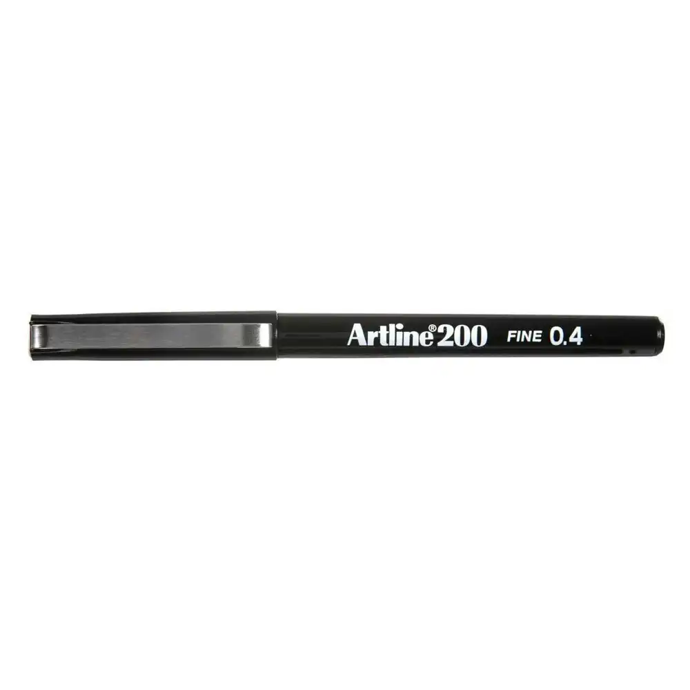 2pc Artline Fineline 200 Fine 0.4mm Line Width School Drawing Writing Pen Black