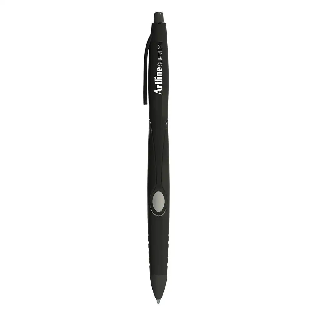 12pc Artline Supreme 1.0mm Ball Point Pen Writing School Ballpoint Pens Black