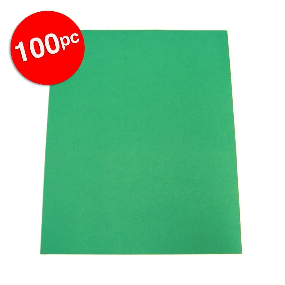 100pc ColourfulDays A4 Colour Board 160gsm Paper Craft School Sheets Green