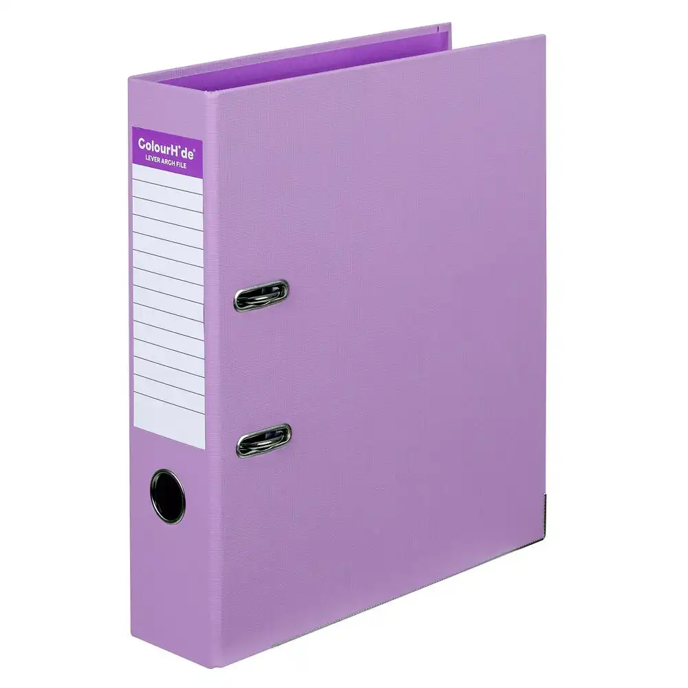 Colour Hide A4 Lever Arch PE Folder/Binder Office File/Paper Organiser Purple