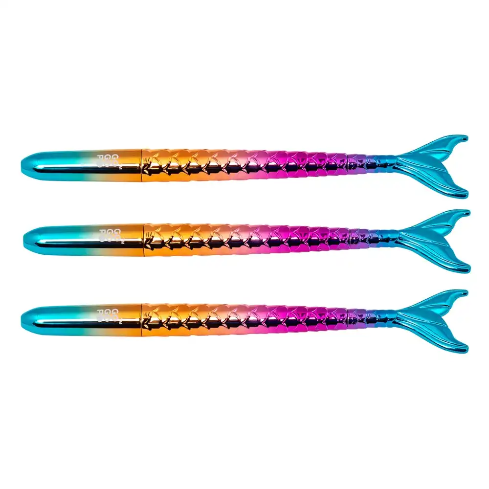 3x Gogopo Mermaid Tail Fun Pen Ballpoint Crafts Office/School Children Assorted