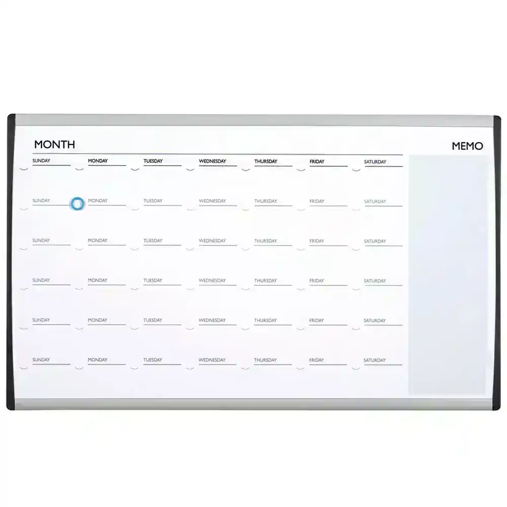 Quartet 76x46cm ARC Cubicle Magnetic Whiteboard Weekly Planner Calendar w/ Pen
