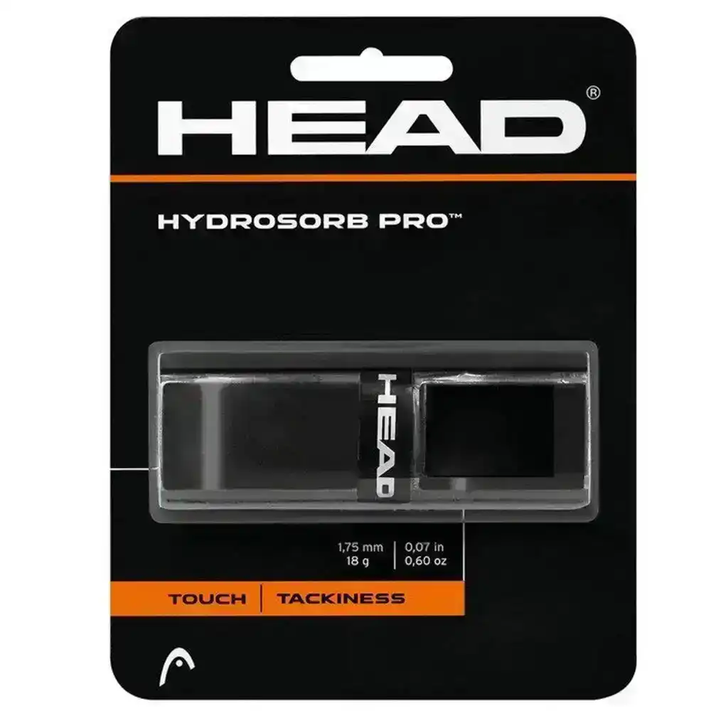 Head HydroSorb Touch/Tackiness Pro Replacement Grip f/ Rackets/Racquets Black