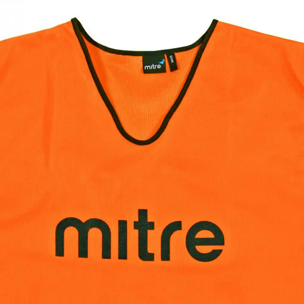 Mitre XXL Adults Running/Soccer/Rugby/Basketball Sports Vest Training Bibs ORG