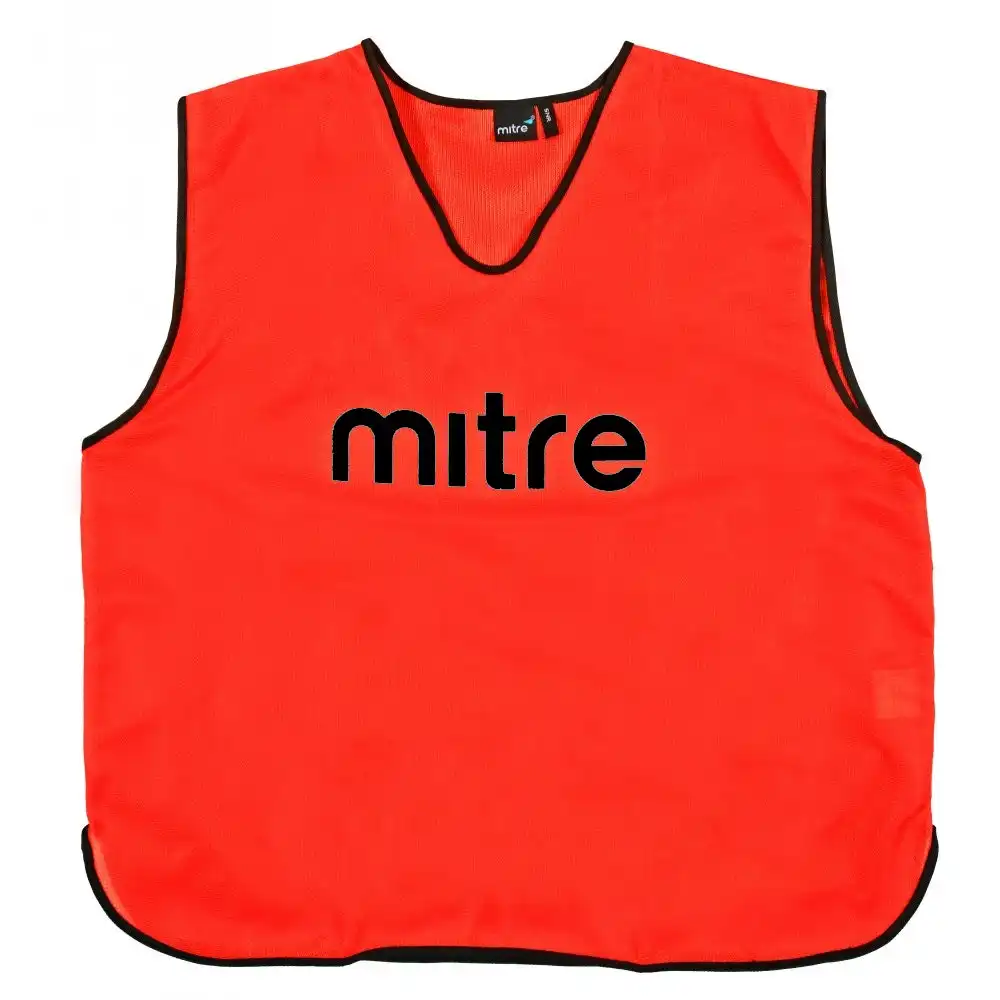 Mitre XXL Adults Running/Soccer/Rugby/Basketball Sports Vest Training Bibs Red