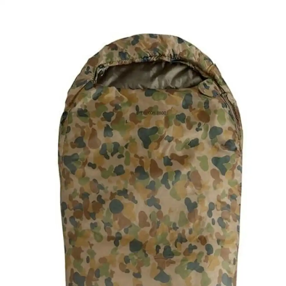 Caribee Deploy 1300 Auscam 220cm Sleeping Bag 0°C Camouflage for Hiking/Camping