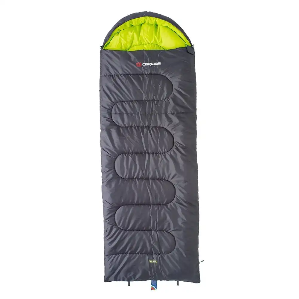 Caribee Glacial 230cm Bay Jumbo Sleeping Bag 0°C for Camping/Hiking Charcoal GRY