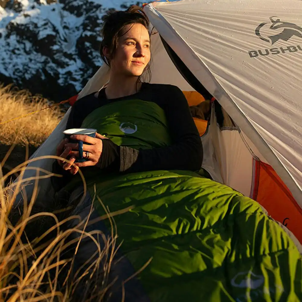 Domex -10°C Halo 210cm Down Sleeping Bag Sleep Travel Thermal Camping/Hiking GRN