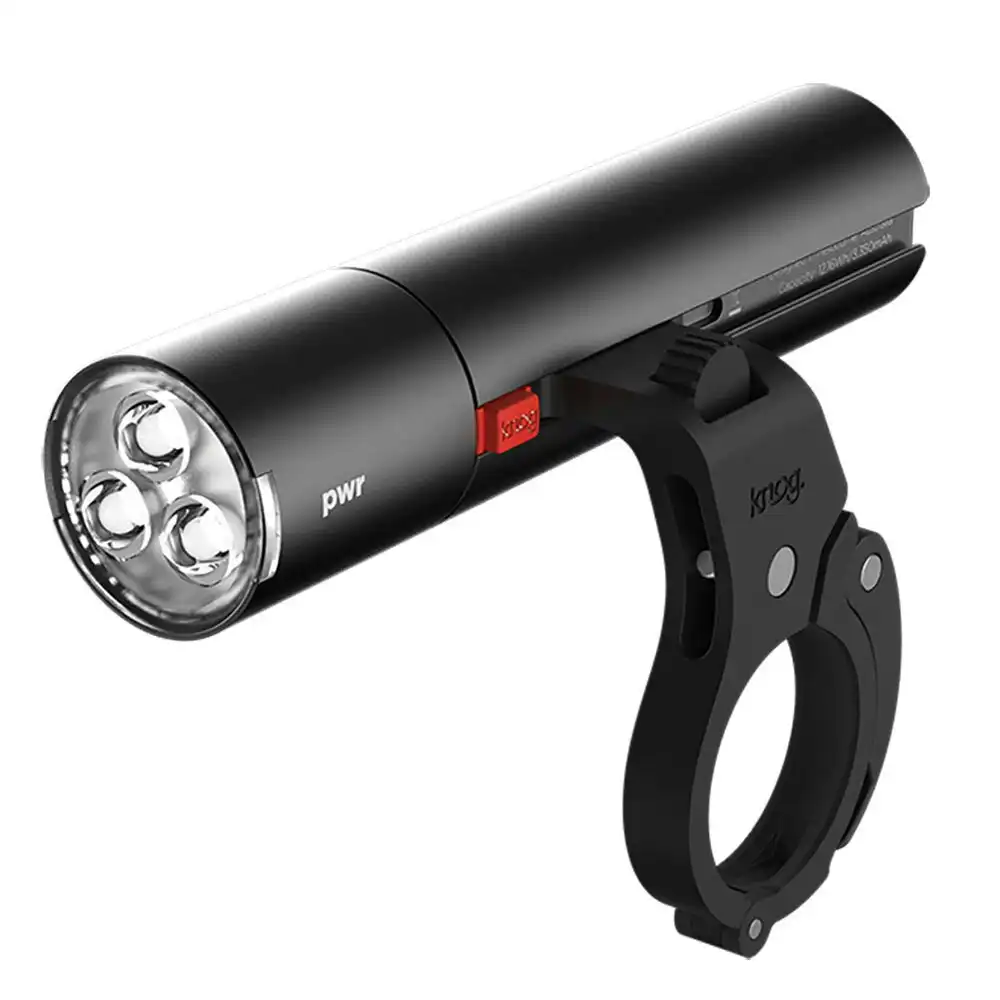 Knog 12.8cm Front Bike Light PWR Road 700LM USB Rechargeable LED for Bicycle BLK