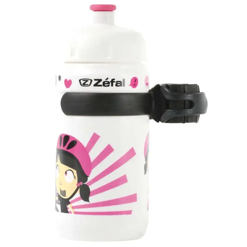 Zefal Little Z Junior 350ml Water Bottle Kids Cycling Drink/Bike Clip Mount PNK