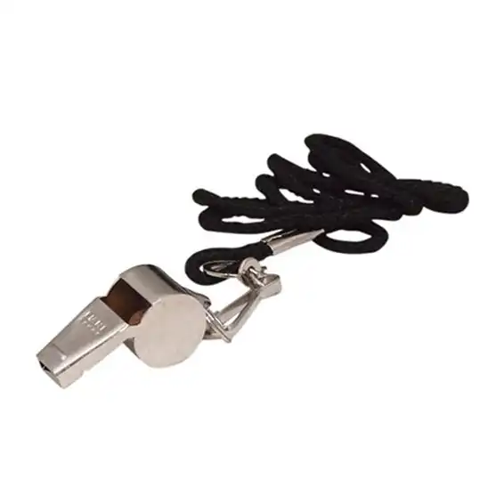 Regent Referee Whistle w/ Lanyard Sports/Match Outdoor Training Signal Chrome