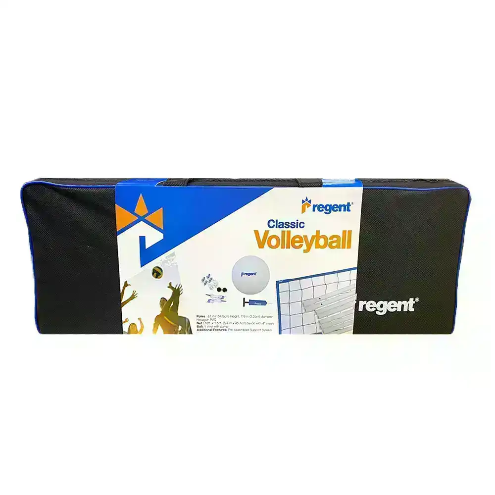Regent Classic Volleyball Set Sports Training Practice Ball/Net w/ Carry Bag