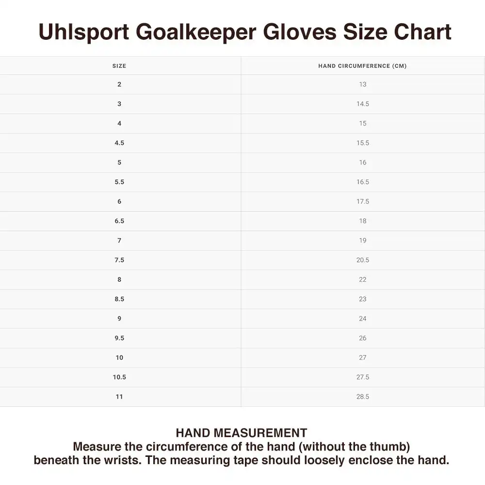 Uhlsport Comfort Absolutgrip VM Size 8.5 Sport Soccer Gloves Pair w/ Strap Black