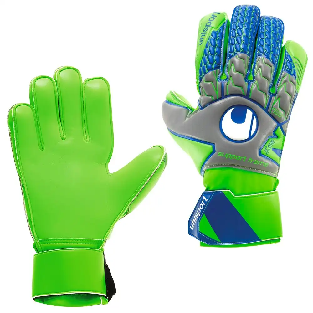 Uhlsport Tensiongreen Soft SF Fluoro Size 10 Sports Soccer Gloves Pair Green