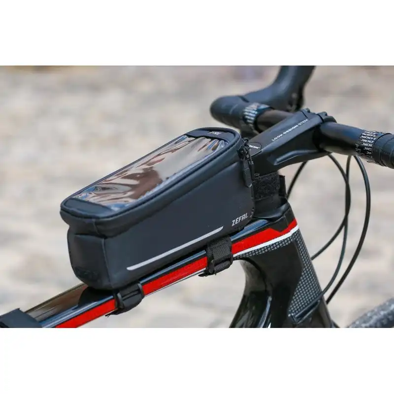 Zefal T1 Bicycle Console Pack Bag Medium Mount Bike Frame w/Phone Holder Black