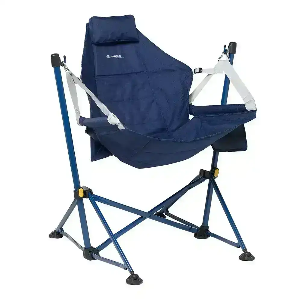 Caribee 100cm Regal Folding Hammock Chair Navy Outdoor/Camping Furniture