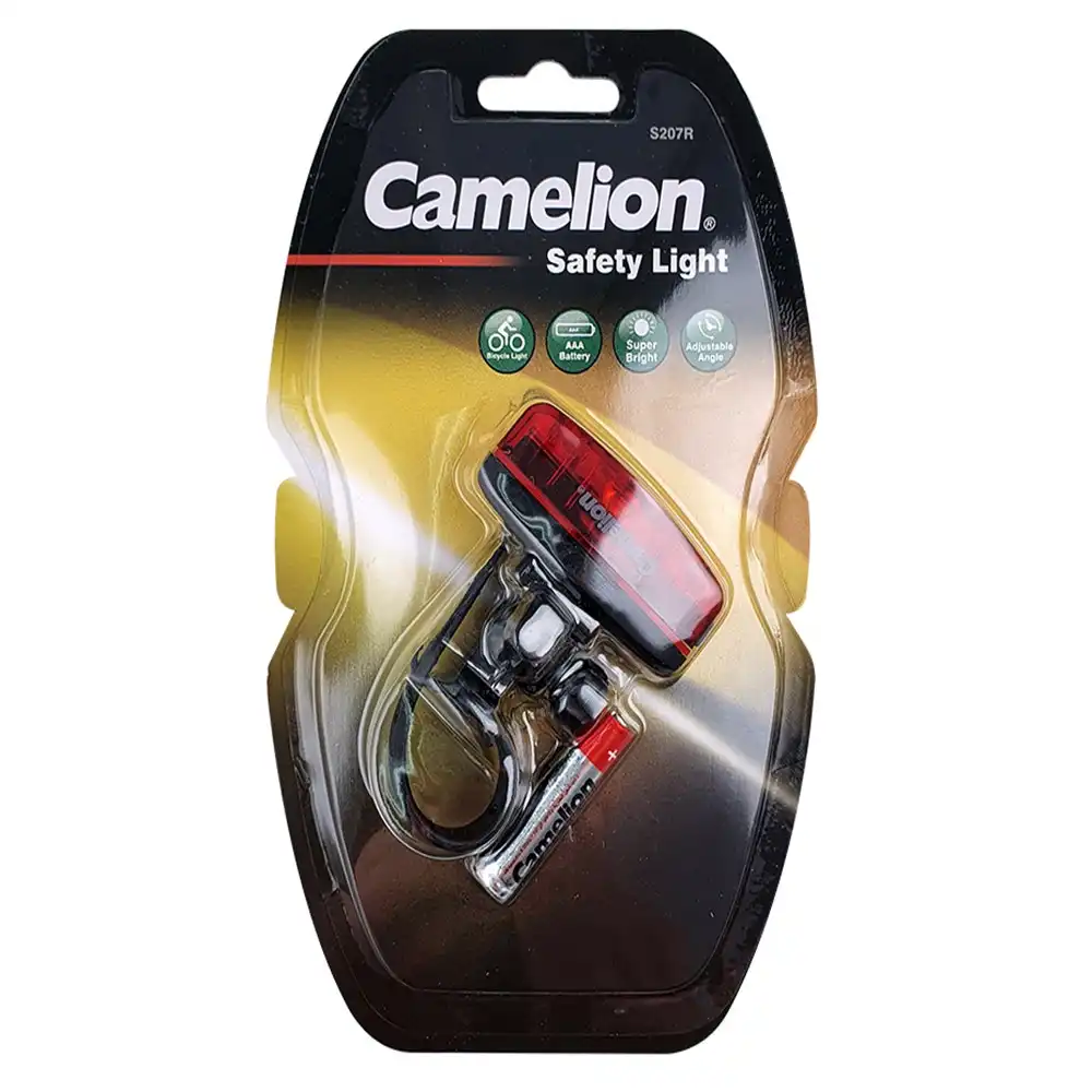 Camelion 5.8cm Safety Front Bike Light Bicycle LED Lamp Headlight w/ AA Battery
