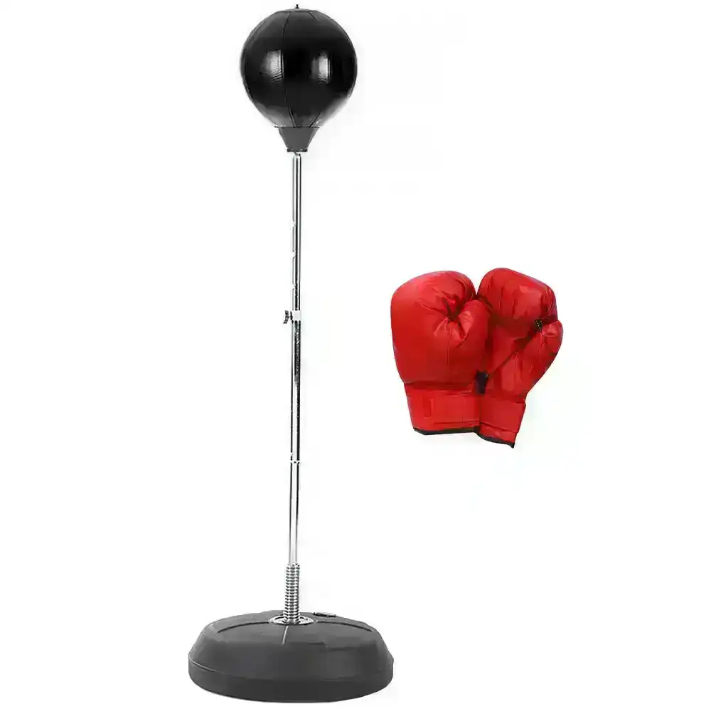 Hacienda 145cm Free Standing Boxing Stand Set Punching Ball/Gloves Gym/Exercise