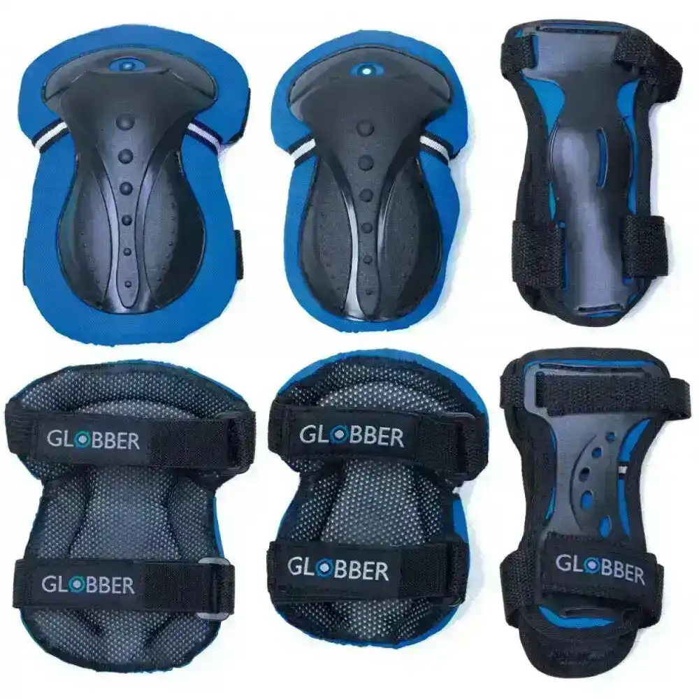 Globber Sports Elbow/Knee/Wrist Guards Pad Set Kids/Child Junior 6-10yrs XS Blue