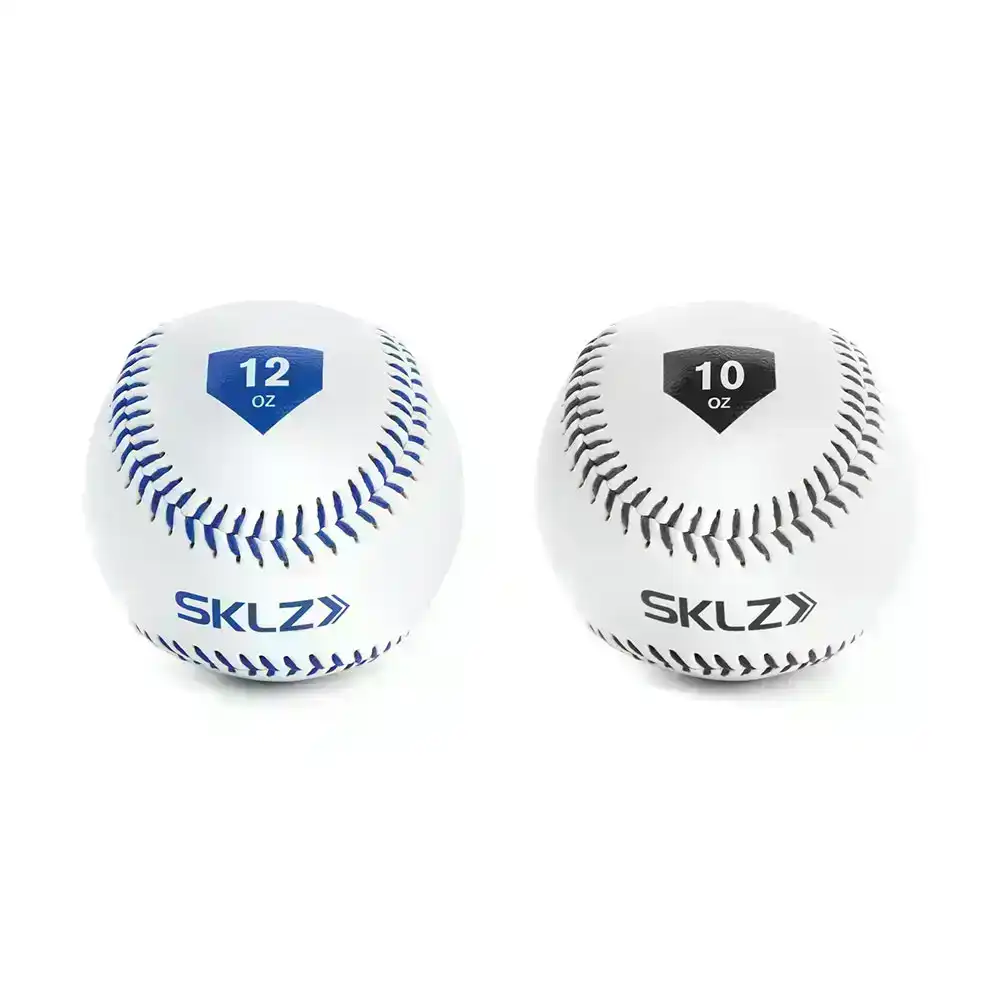 2pc SKLZ 9" Weighted Standard-Sz Sport Training Baseball Rubber Balls 10/12oz