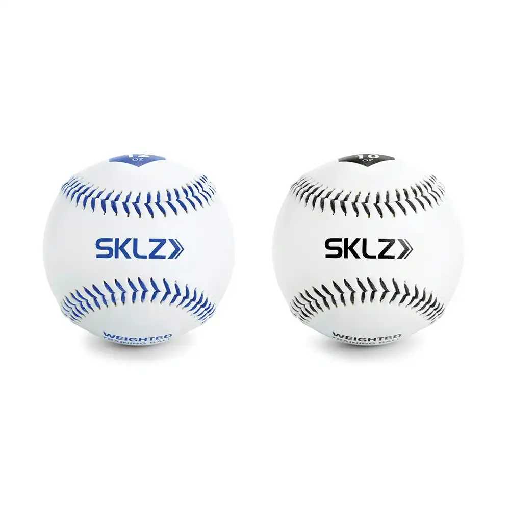 2pc SKLZ 9" Weighted Standard-Sz Sport Training Baseball Rubber Balls 10/12oz