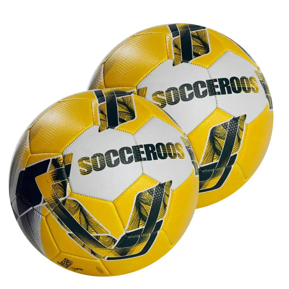2x Summit Global Heritage Socceroos Soccer/Football Sports Training Ball Size 5