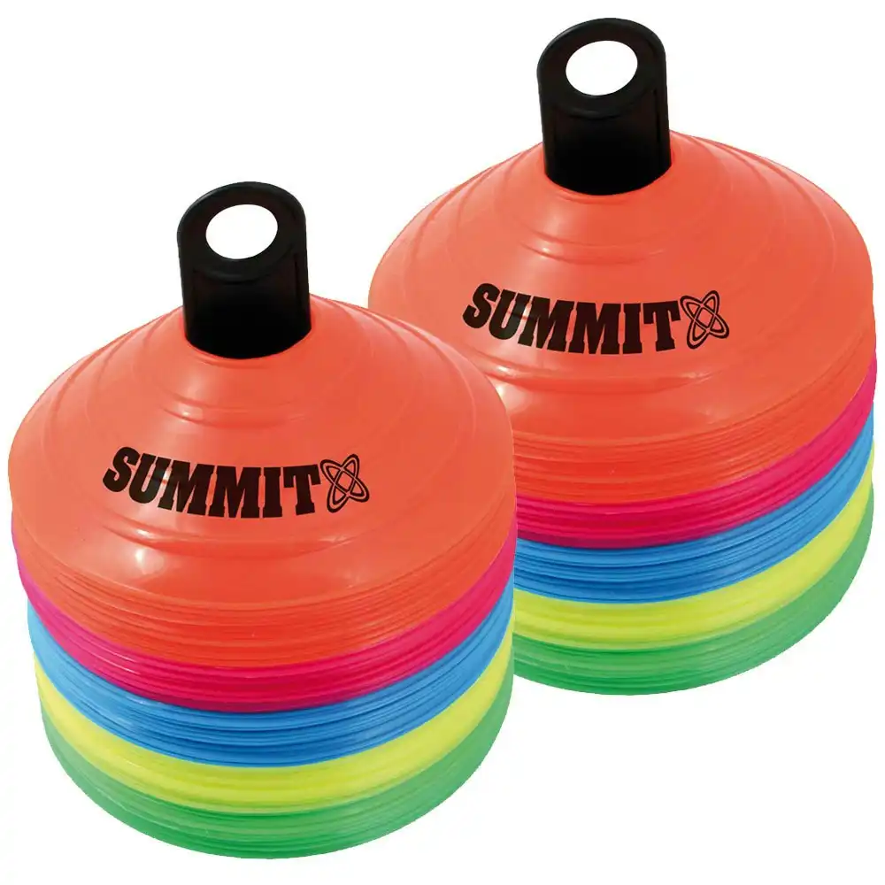 Summit 100PK Marker Sports Cones for Soccer Football Fitness Crossfit Training