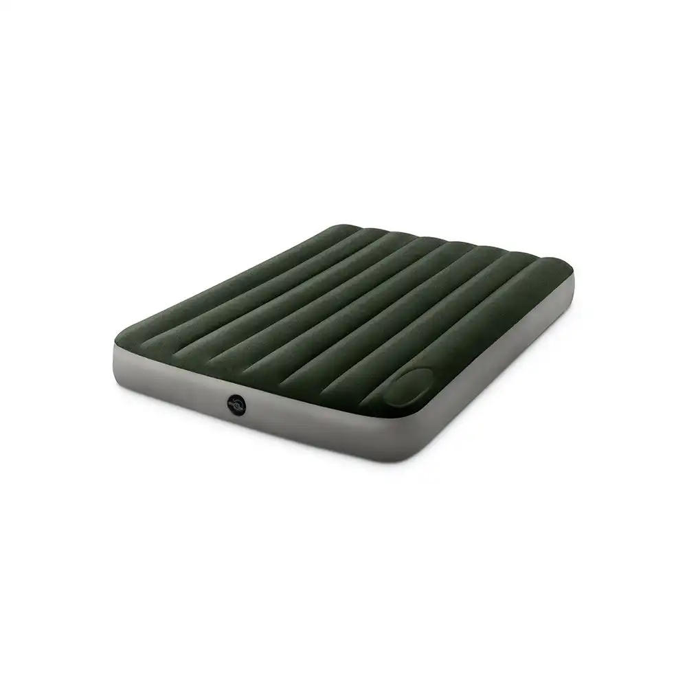Intex 137cm Green Double Downy Airbed Kit Inflatable Mattress Travel/Camping