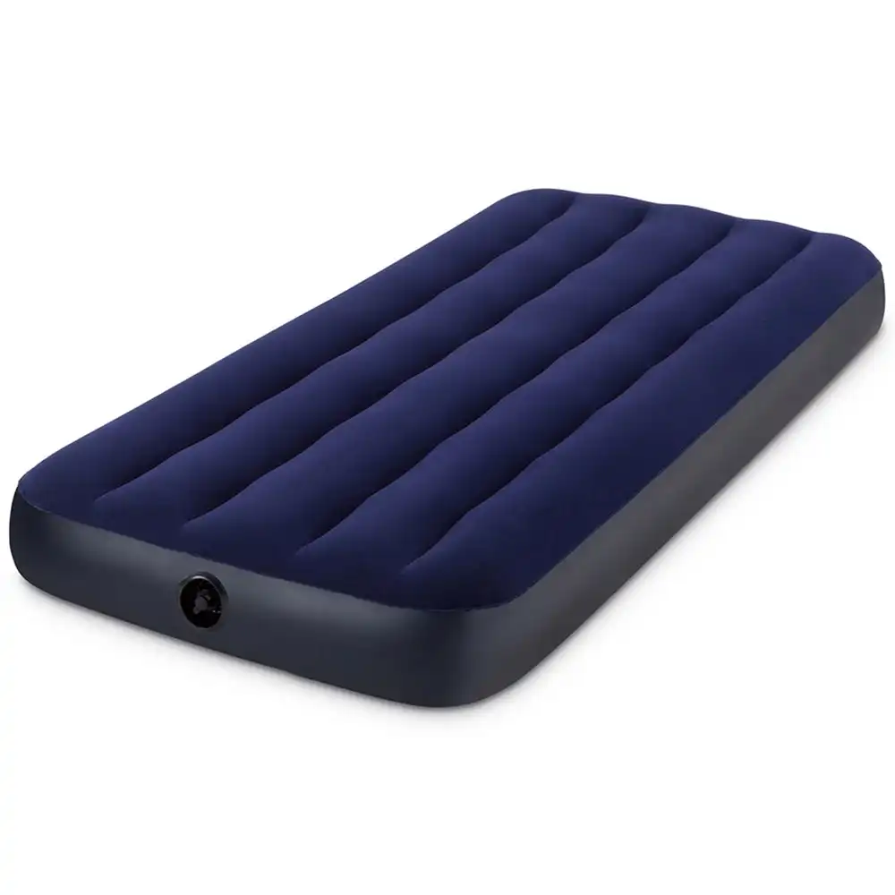 Intex 76cm BLU Jr Single Classic Downy Airbed Inflatable Mattress Travel/Camping