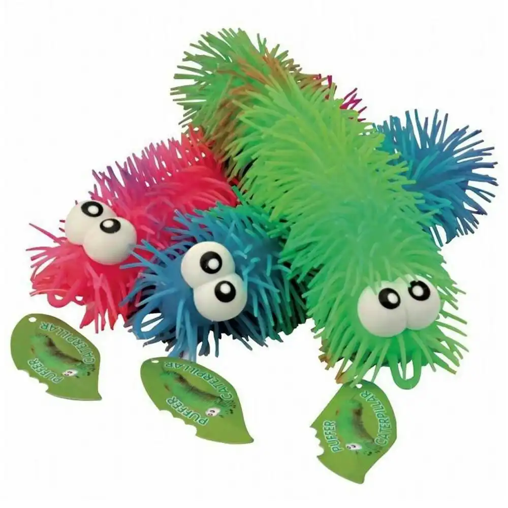 Fumfings Novelty Puffer Caterpillars 20cm Animals Insects Toys 3y+ Kids Assorted
