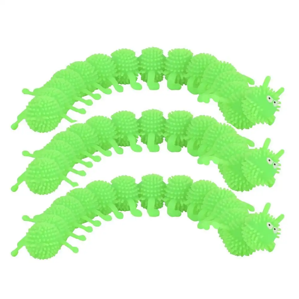 3x Fumfings Novelty Stretchy Centipede 22cm Animal Collectible Toy Kids 3y+ Asst