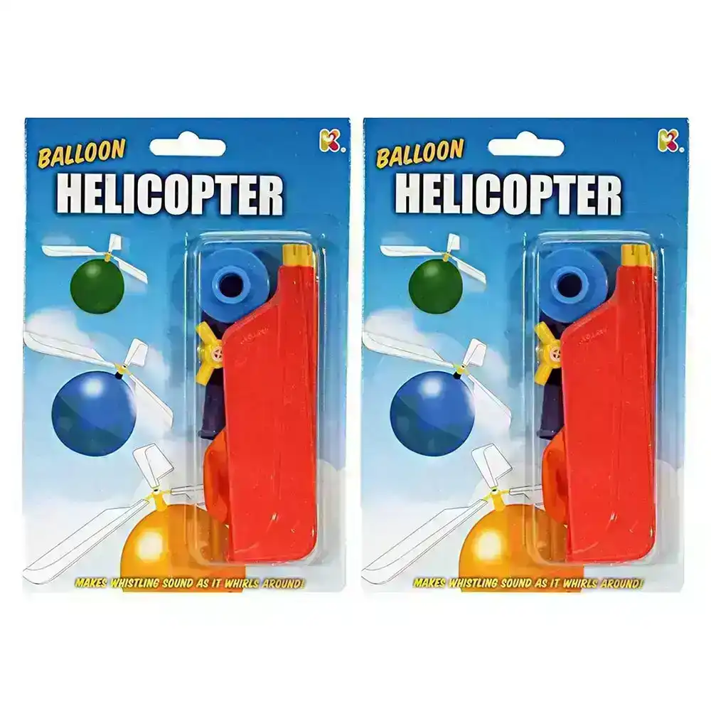 2x Discovery Helicopter Balloon 21cm Kit Fun Outdoor Toy 8y+ Kids/Children Asst