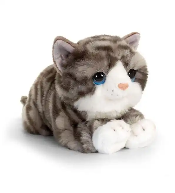Cuddle Pets 32cm Kitten Kids/Toddler Soft Animal Plush Stuffed Toy 3y+ Grey